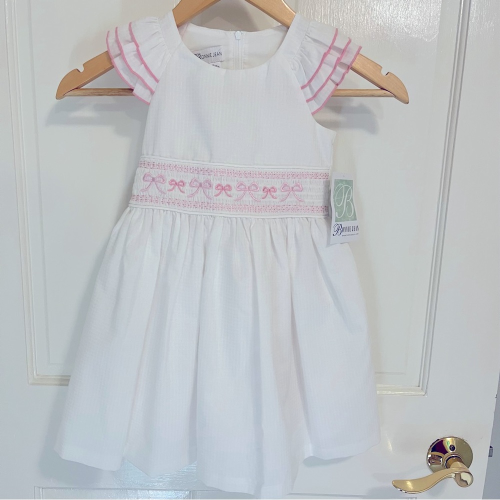 Bonnie Jean Toddler Girls Darcy Empire Dress With Smocking